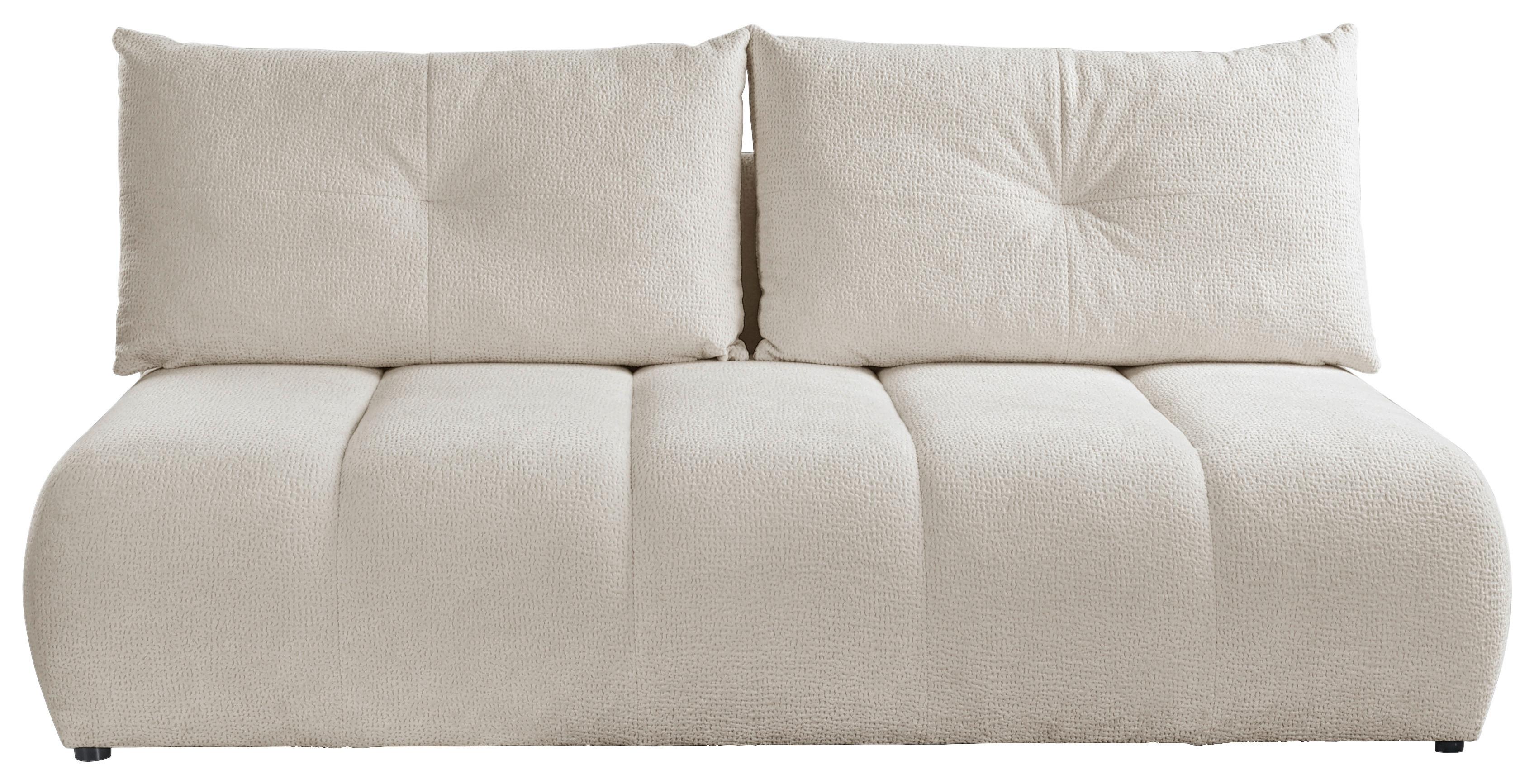 Schlafsofa Milo, Creme B: 209 Cm - Creme/Schwarz, Design, Holz/Holzwerkstoff (209/100/103cm) - MID.YOU