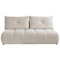 Schlafsofa Milo, Creme B: 209 Cm - Creme/Schwarz, Design, Holz/Holzwerkstoff (209/100/103cm) - MID.YOU