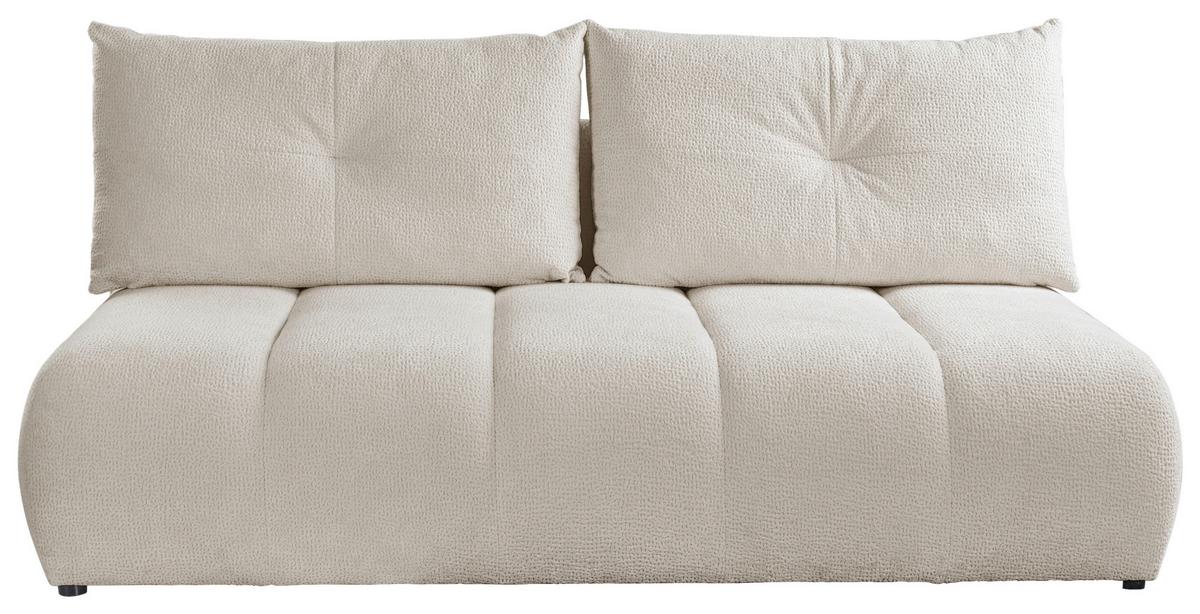 Schlafsofa Milo, Creme B: 209 Cm - Creme/Schwarz, Design, Holz/Holzwerkstoff (209/100/103cm) - MID.YOU