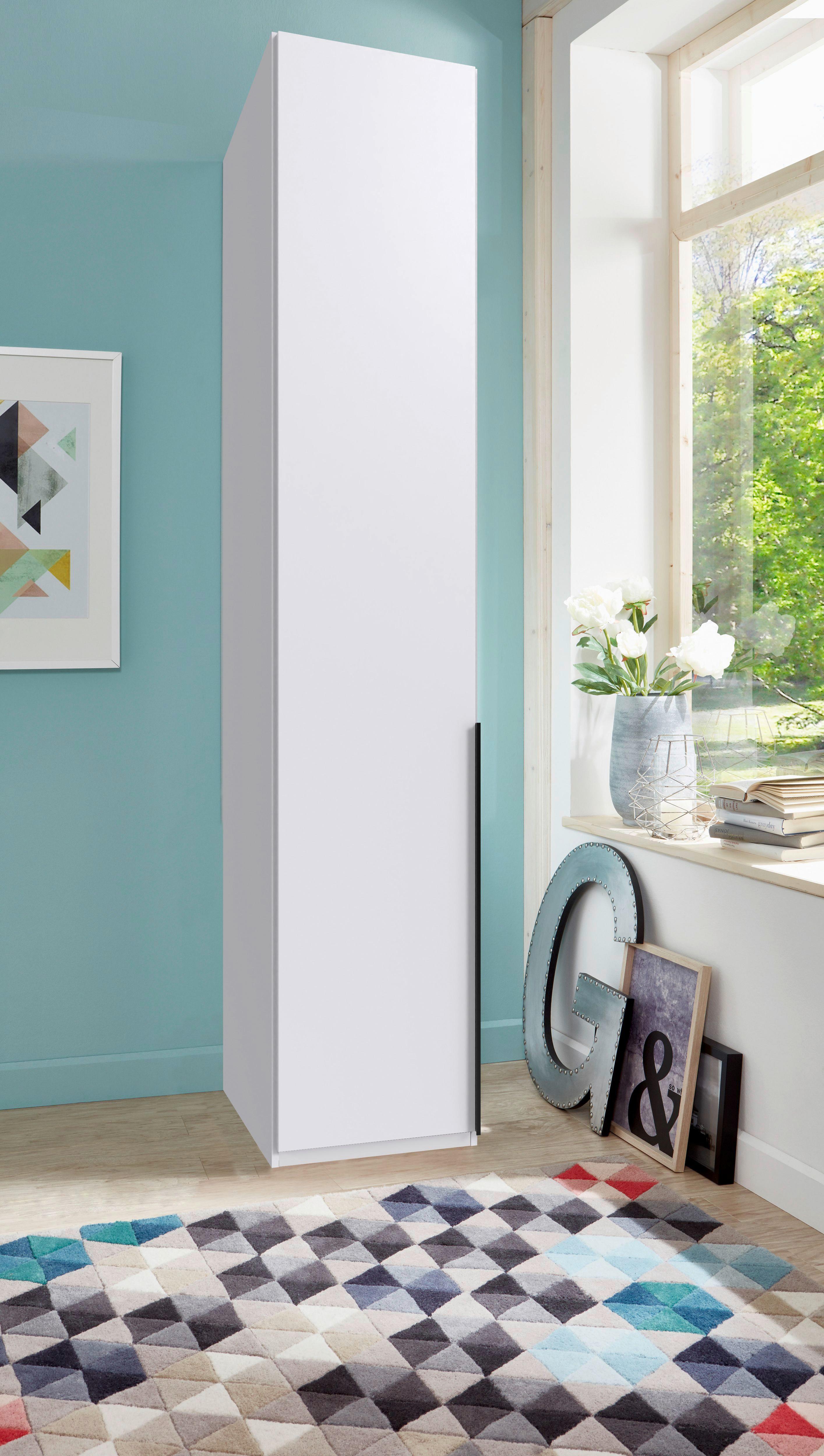 Drehtürenschrank Ny A Black, Weiß B: 45 Cm - Weiß, MODERN, Holzwerkstoff (45/236/58cm) - MID.YOU