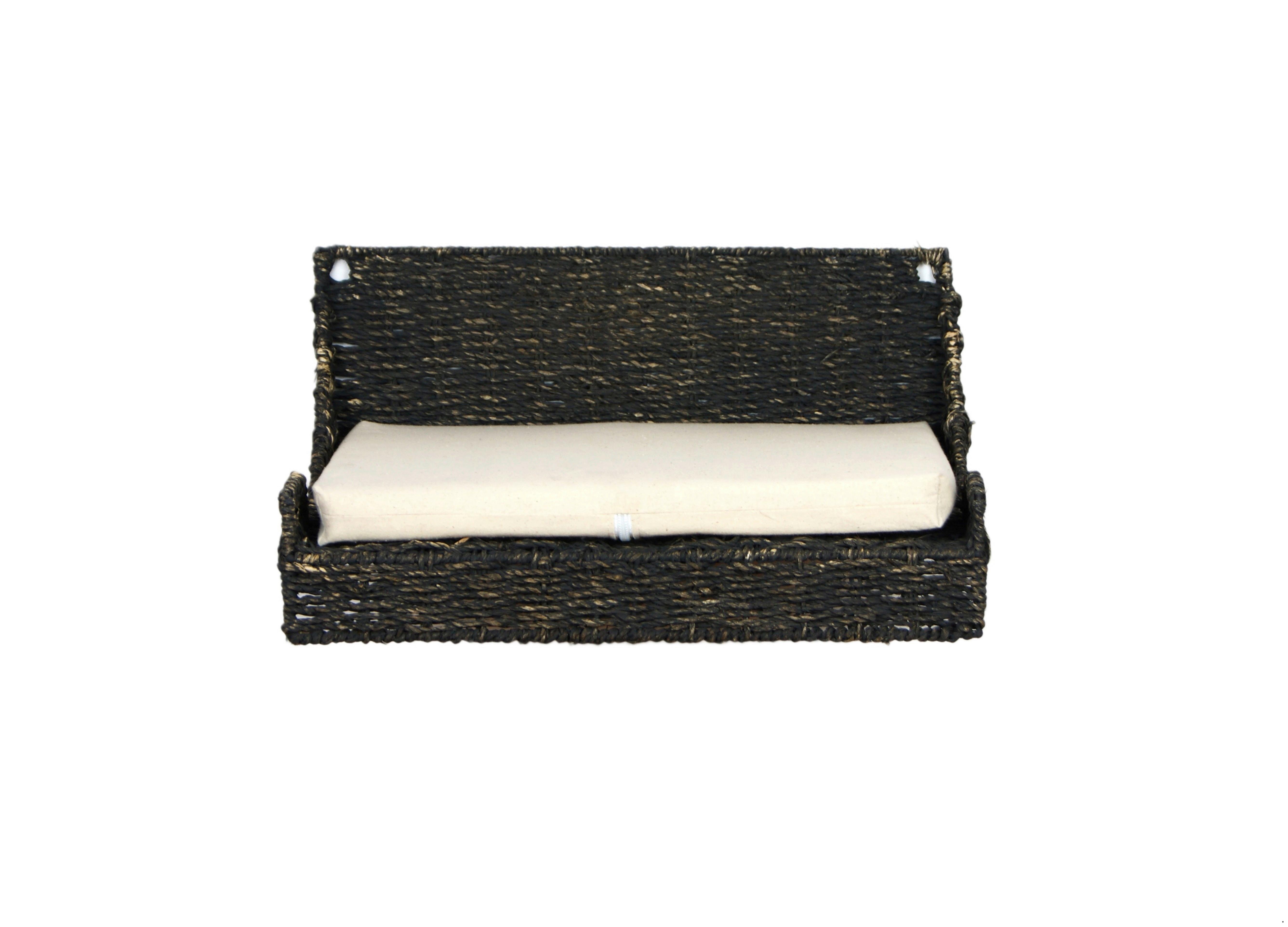 Wandmulde Findus Schwarz L: 40 cm - Schwarz, Naturmaterialien/Metall (40/25/15cm)