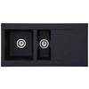 Spüle Respekta Denver Kunststein Bxt: 100x50 cm - Schwarz, Trend, Glas/Kunststoff (100/20/50cm) - Respekta