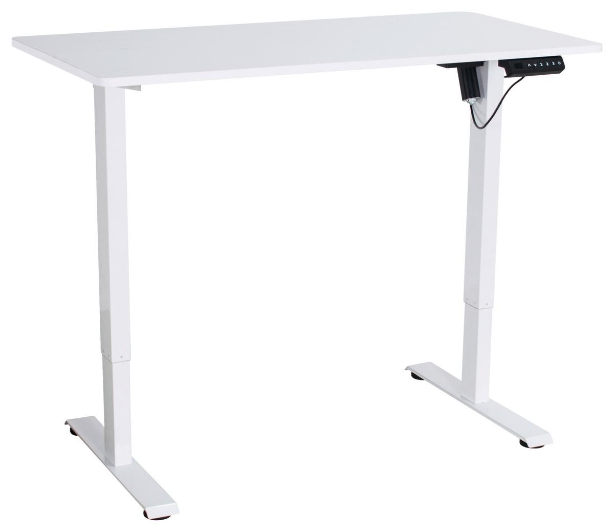 Psací stůl EMIL II - bílá, Moderní, kov/kompozitní dřevo (120/118/60cm)