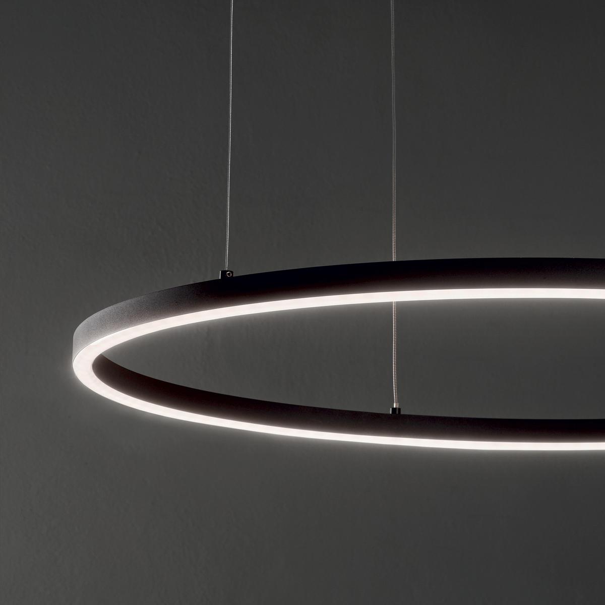 LED-Hängeleuchte Oracle Slim Schwarz D: 90 cm - Schwarz, Design, Kunststoff/Metall (90/27,5/202,5cm) - Ideal Lux