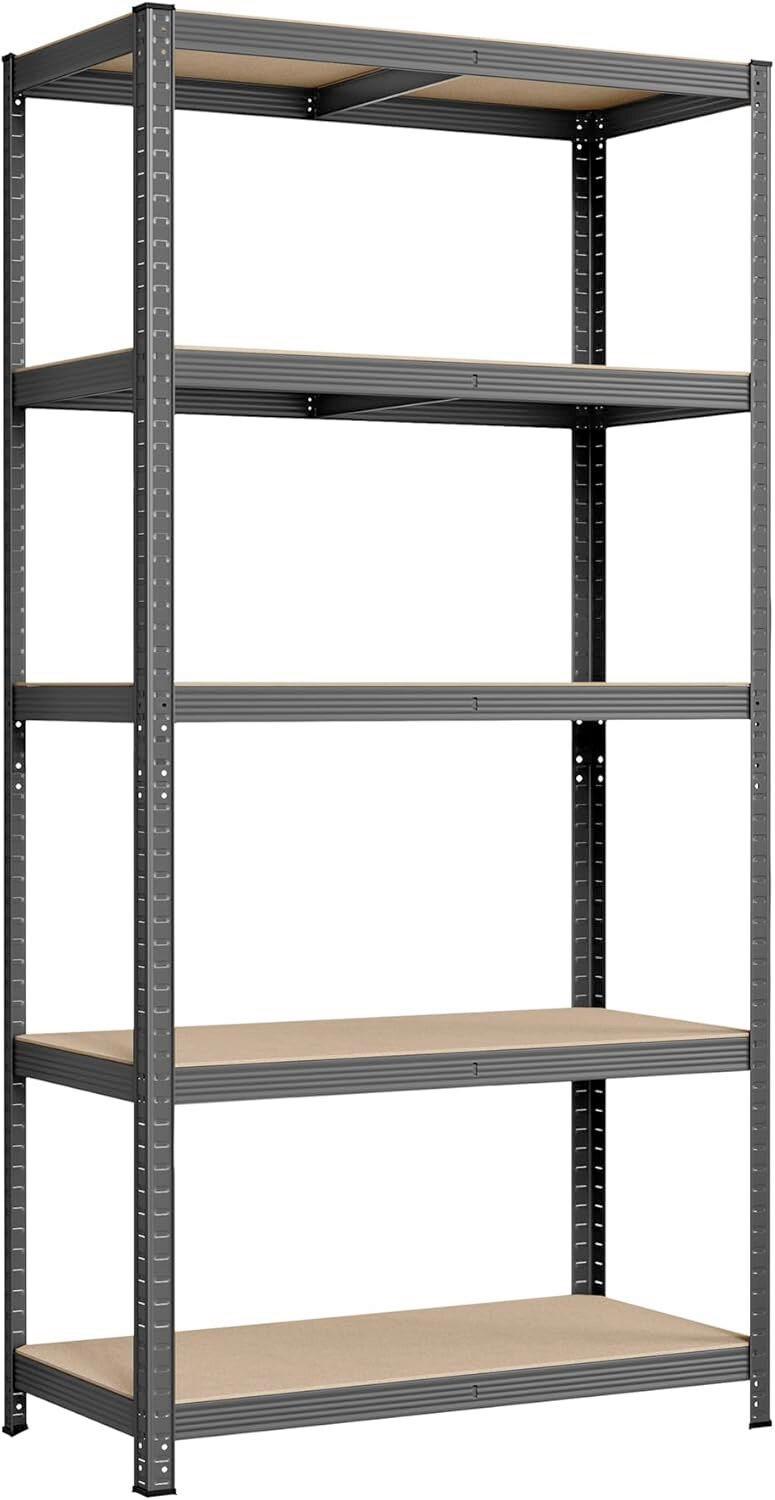 Schwerlastregal Shelving Grau/Naturfarben B: 100 cm - Naturfarben/Grau, Basics, Holzwerkstoff/Metall (100/200/50cm)