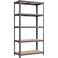 Schwerlastregal Shelving Grau/Naturfarben B: 100 cm - Naturfarben/Grau, Basics, Holzwerkstoff/Metall (100/200/50cm)