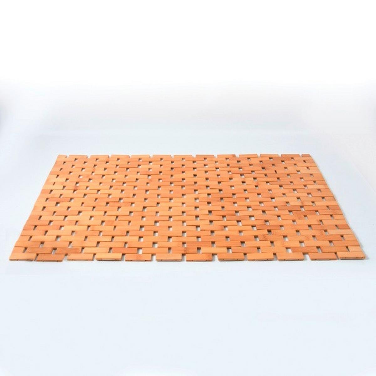 Badematte Annika 50x80 Cm Hellbraun Bambus Rutschhemmend - Hellbraun, Basics, Naturmaterialien (50/80cm)