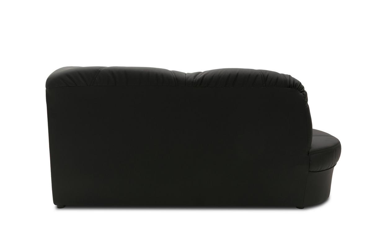 Ecksofa Mit Bettfunktion Papenburg Schwarz Lederlook - Schwarz, KONVENTIONELL, Textil (180/243cm) - MID.YOU