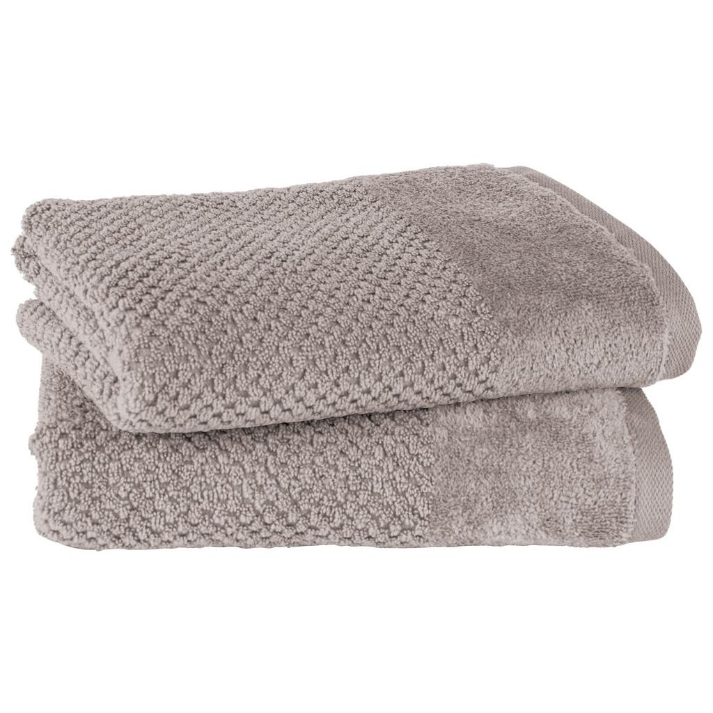 HANDTUCHSET Popcorn 2er Set Taupe