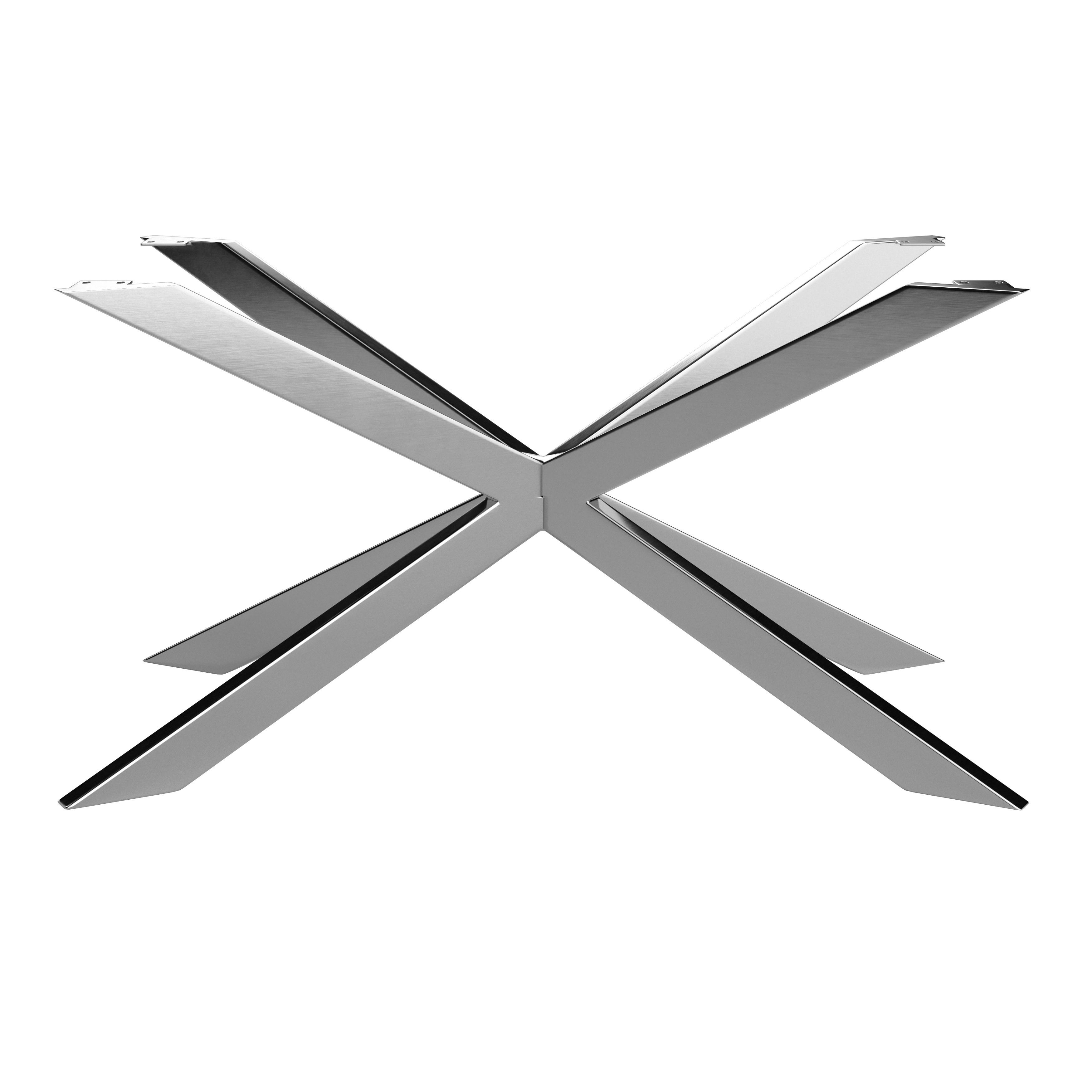 Stolová podnož NOAH kartáčovaná ocel - barvy nerez oceli, Moderní, kov (137/72/78cm) - Mömax