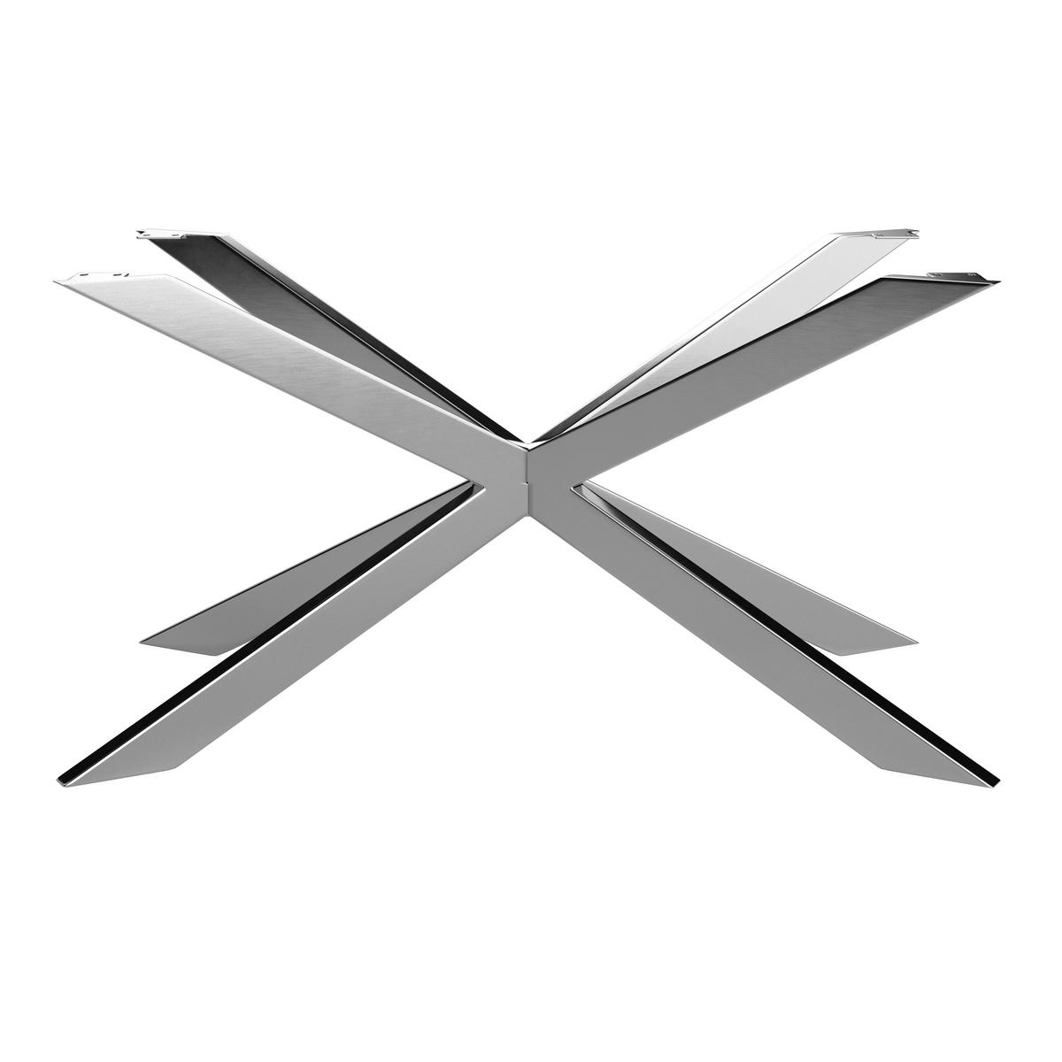 Stolová podnož NOAH kefovaná ocel - farba ušľachtilej ocele, Modern, kov (137/72/78cm) - Mömax