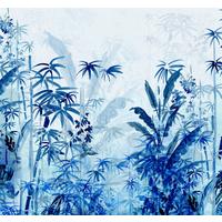 Fototapete R3-035 Blue Jungle - Blau/Weiß, Trend (300/280cm)