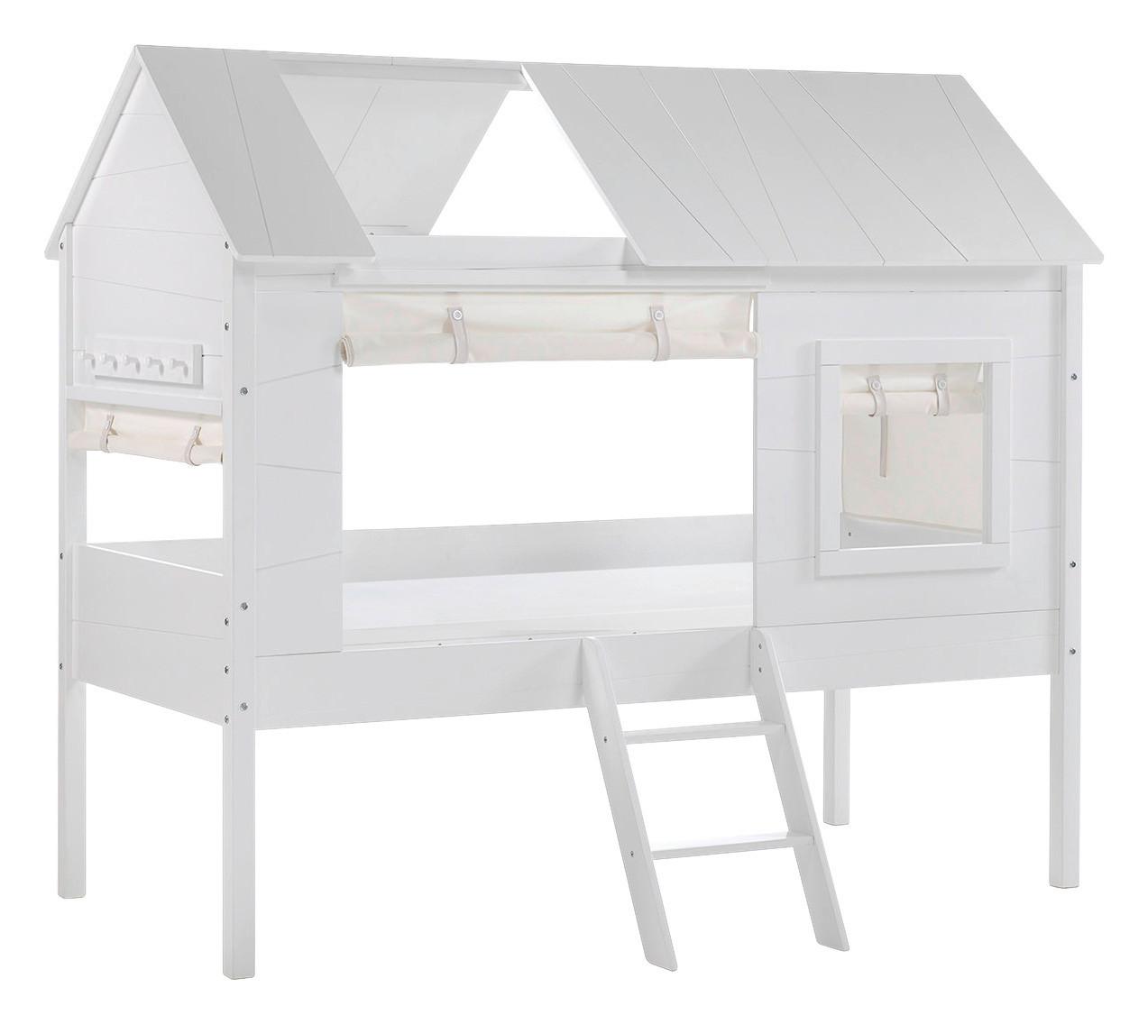 Hausbett Charlotte 90x200 cm Holzwerkstoff Weiß - Weiß, KONVENTIONELL, Holzwerkstoff (90/200cm) - MID.YOU