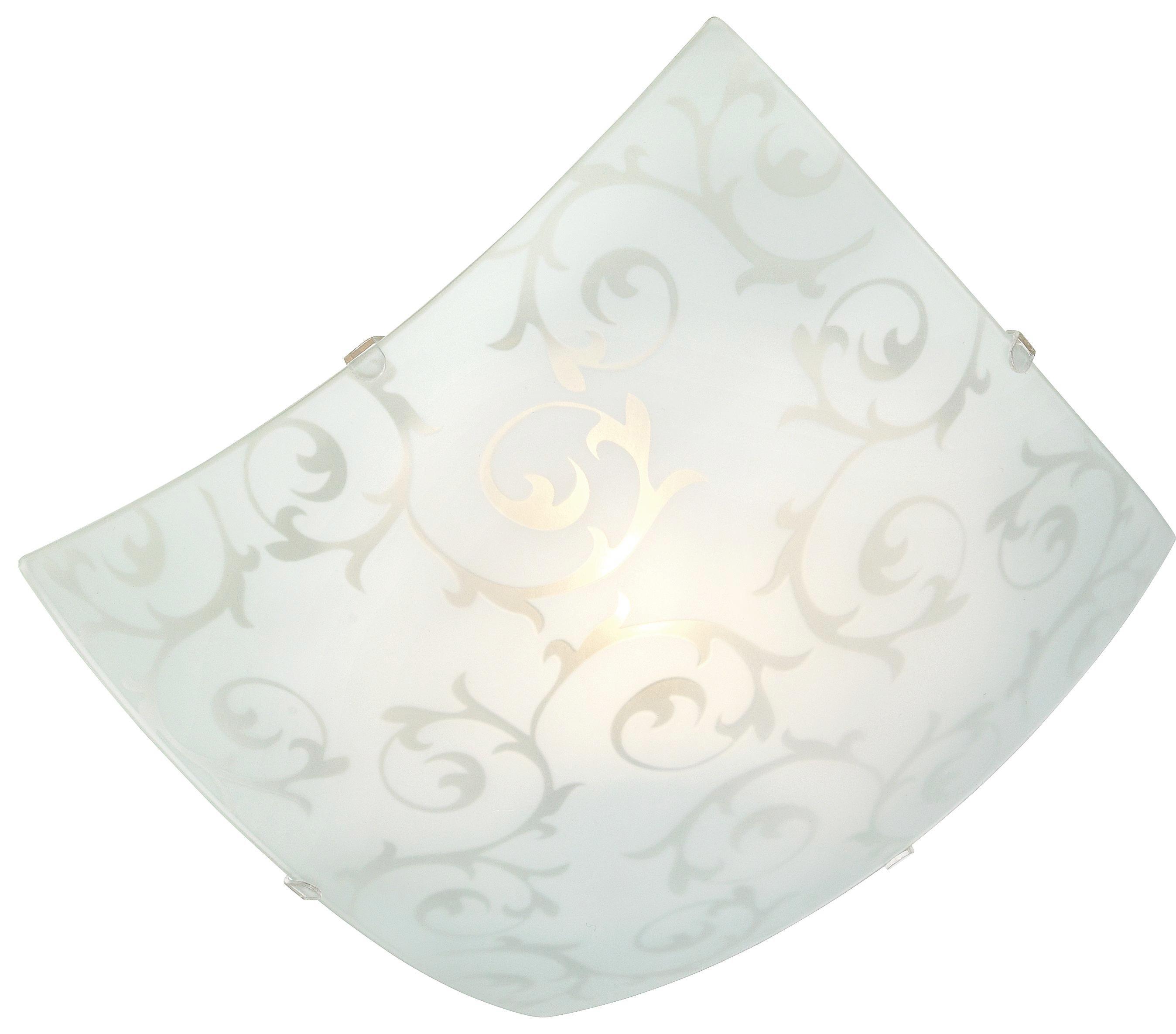 Mennyezeti Lámpa Julia - Fehér, konvencionális, Üveg/Fém (25/25/8,5cm) - Ombra