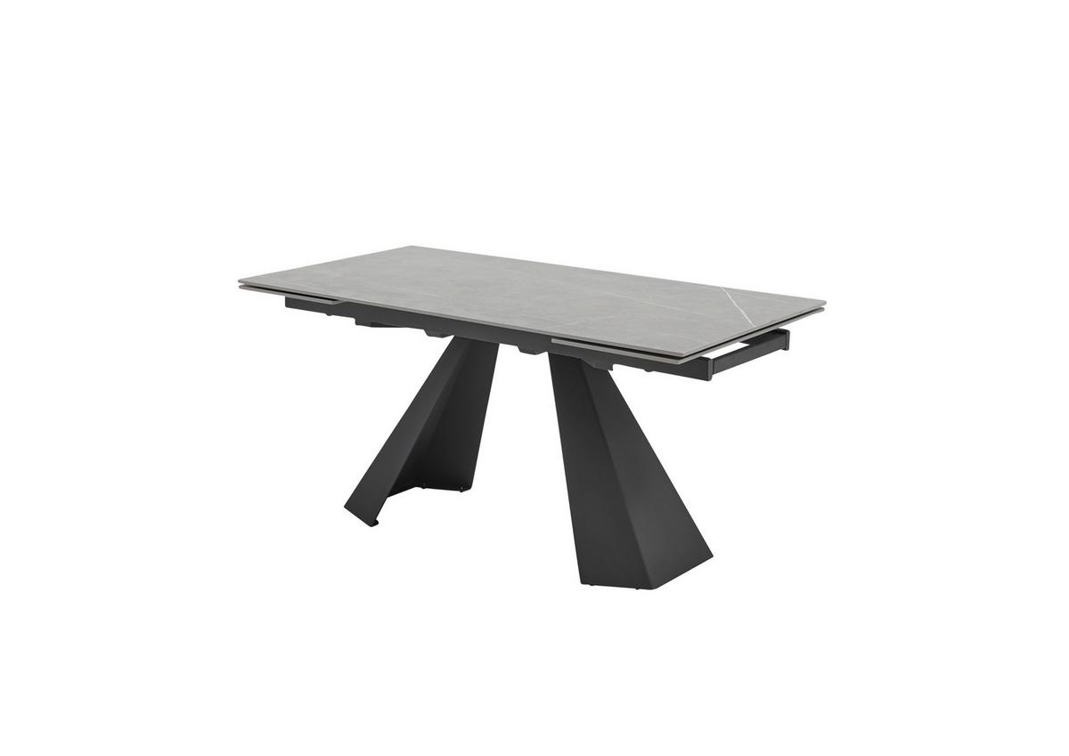 Esstisch Mitch - Hellgrau/Schwarz, MODERN, Keramik/Metall (160-240/90/76cm) - MID.YOU