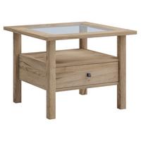 Couchtisch Lingis Honigeiche Dekor - Honigeiche, LIFESTYLE, Glas/Holzwerkstoff (54/42/54cm) - MID.YOU