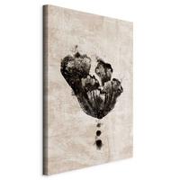 Leinwandbild Schwarz Beige B: 40 Cm - Beige/Schwarz, Basics, Holzwerkstoff/Textil (40/60/1.2cm) - artgeist