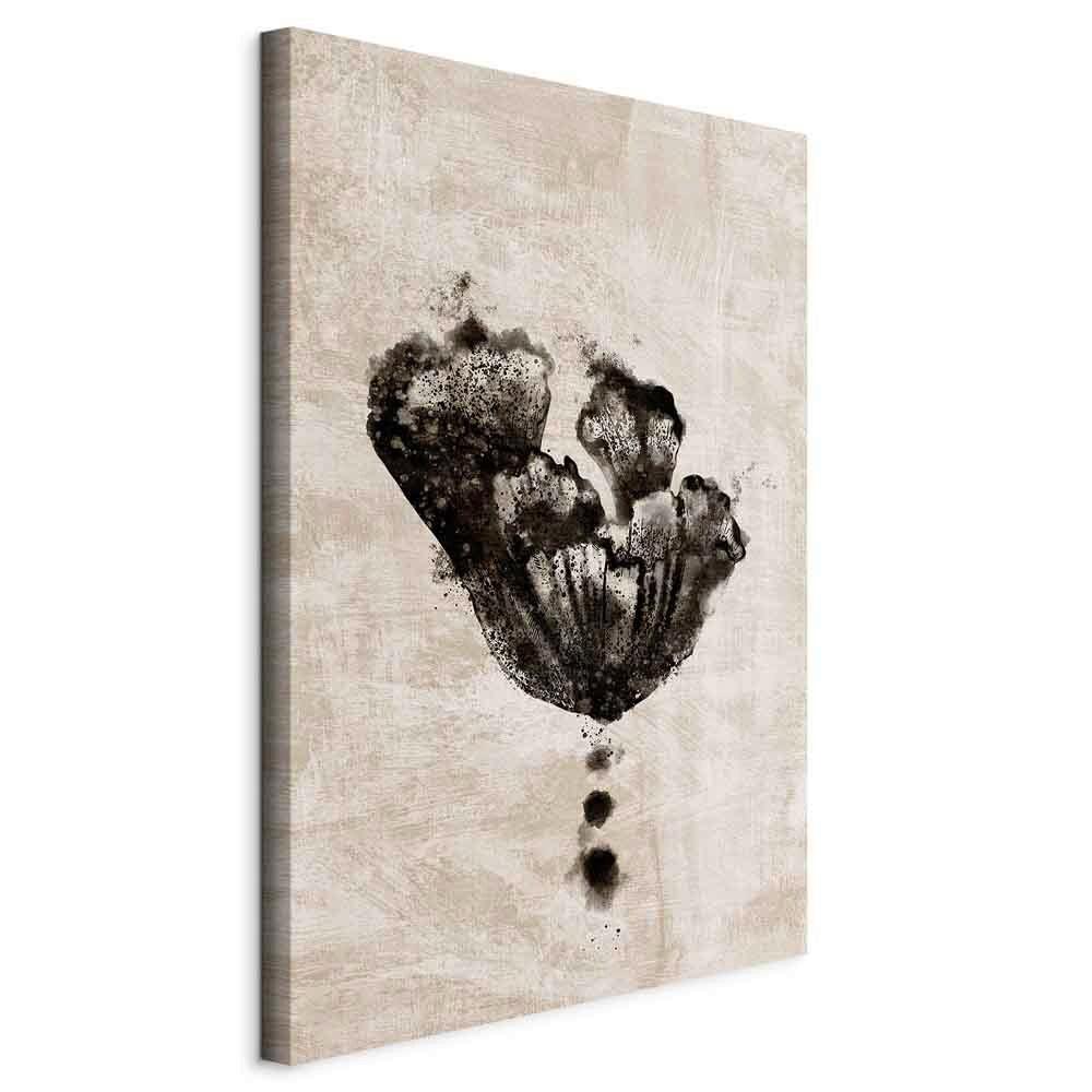 Leinwandbild Schwarz Beige B: 40 cm