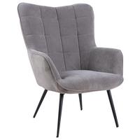 Polstersessel mit Armlehnen Uta Textil Grau/Schwarz - Schwarz/Grau, MODERN, Holzwerkstoff/Textil (72/97/80cm) - MID.YOU