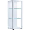 Vitrine Glasol M B: 35 cm Weiß - Schwarz/Weiß, MODERN, Glas/Holzwerkstoff (35/90/35cm) - MID.YOU