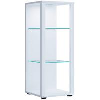 Vitrine Glasol M B: 35 cm Weiß - Schwarz/Weiß, MODERN, Glas/Holzwerkstoff (35/90/35cm) - MID.YOU