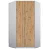 ROHOVÁ ŠATNÍKOVÁ SKRIŇA ALABAMA - sivá/svetlosivá, Modern, kompozitné drevo (117/229/117cm)