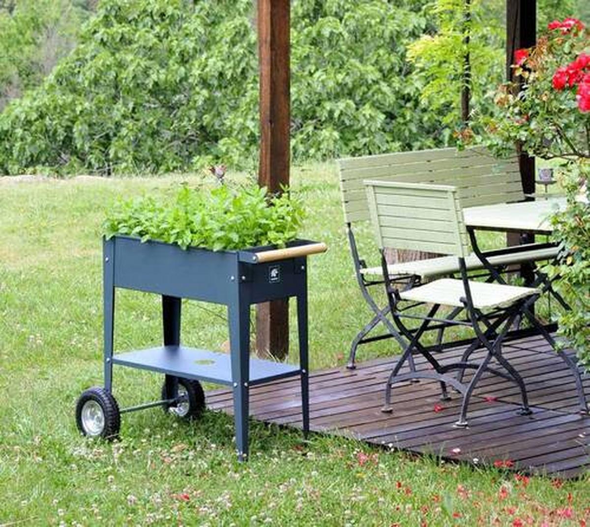 Hochbeet Kräuterfabrik Urban - Anthrazit, Basics, Metall (35/80/75cm)