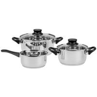 Főzőedénykészlet Janek - nemesacélszínű/átlátszó, Modern, Üveg/fém - Luca Bessoni