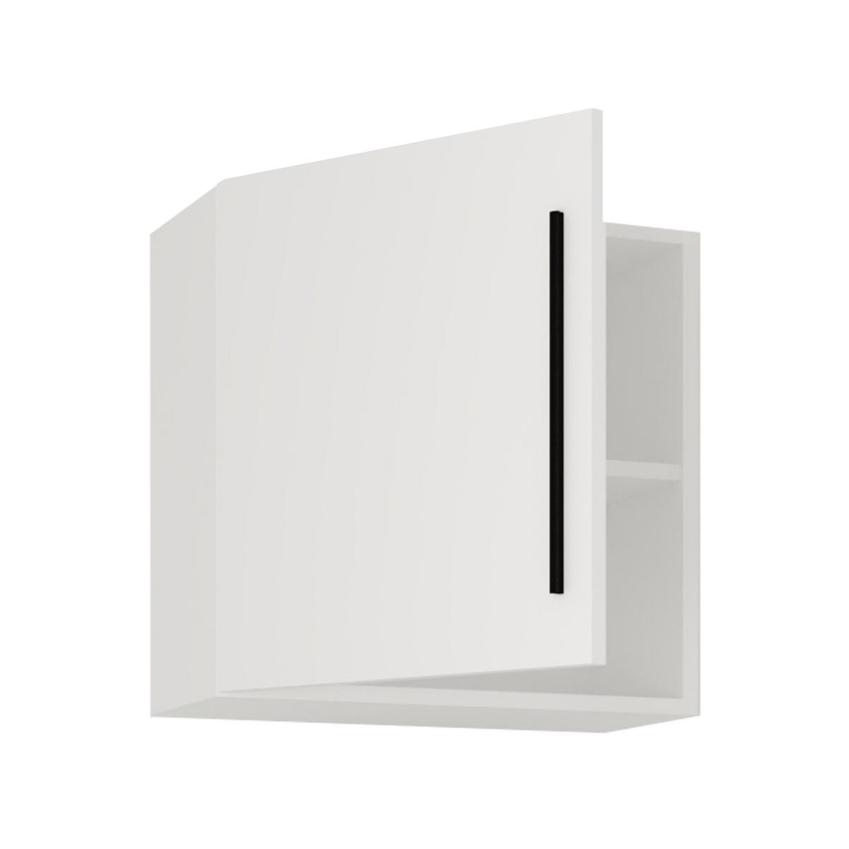 Závěsná skříňka Arila š: 50 cm, bílá - bílá/černá, Moderní, kov/kompozitní dřevo (50/50/30cm) - MID.YOU