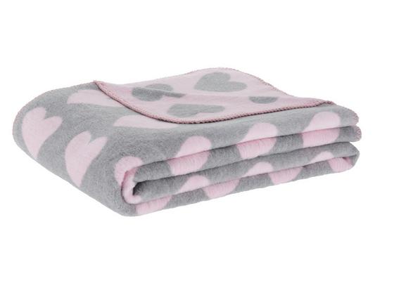 Měkká Deka Hearts - šedá/růžová, Romantický / Rustikální, textil (130/170cm) - Mömax modern living Měkká Deka Hearts - šedá/růžová, Romantický / Rustikální, textil (130/170cm) - Mömax modern living