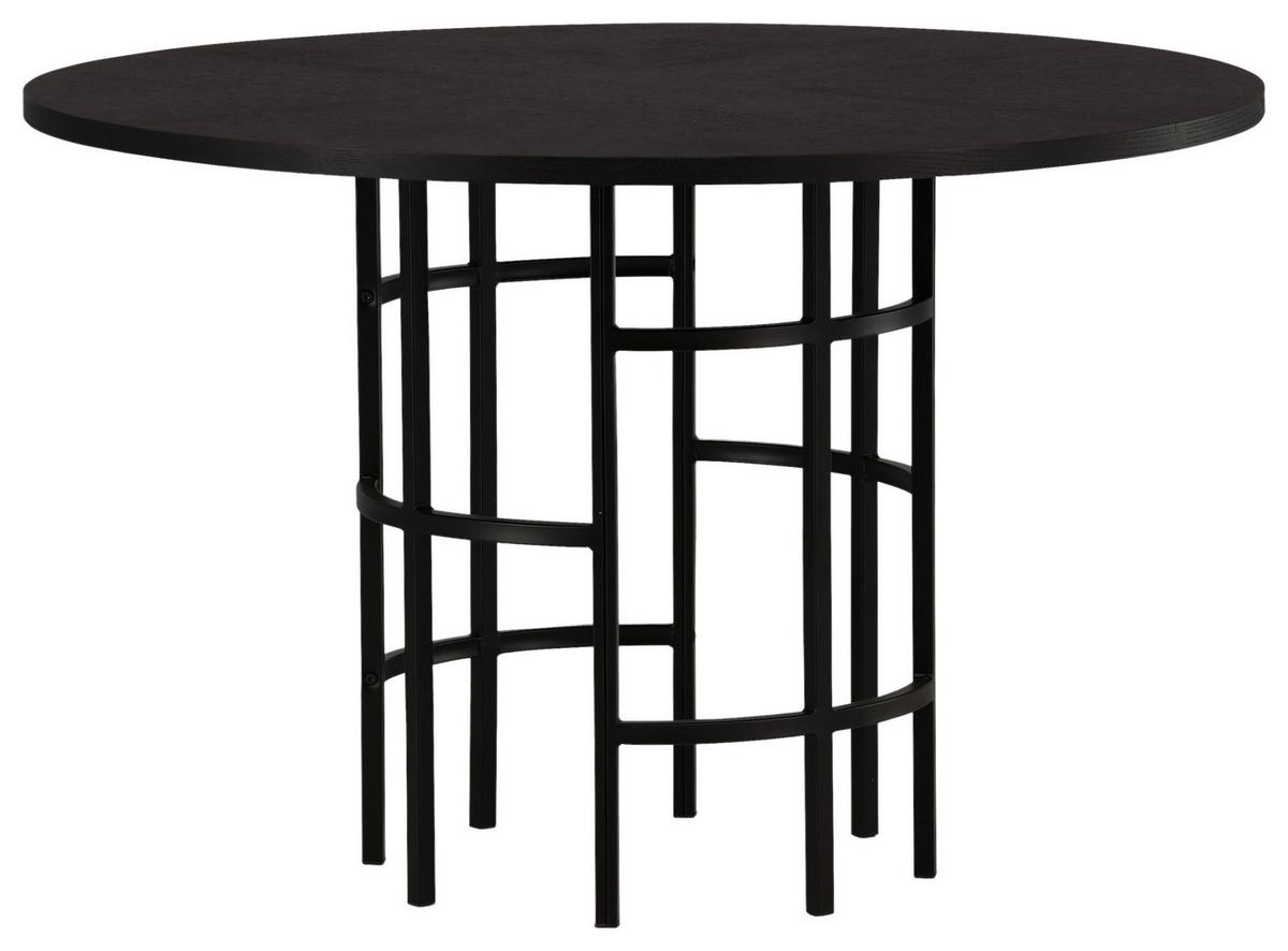 Esstisch Copenhagen - Schwarz, Design, Holzwerkstoff/Metall (115/115/74cm) - Livetastic