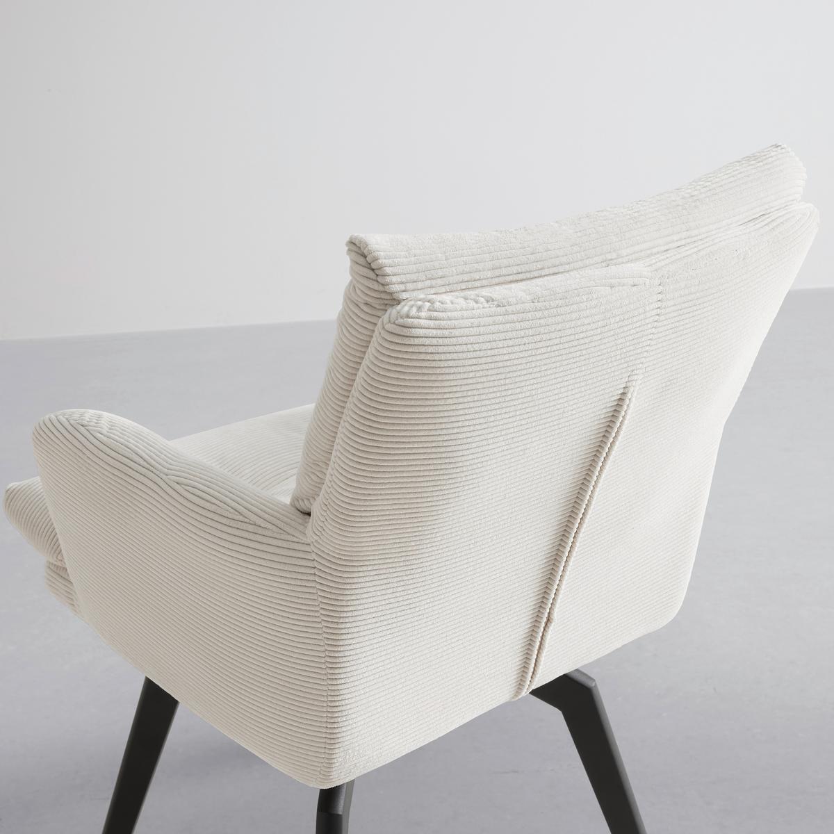 ŽIDLE S PODRUČKAMI HANNA - bílá/černá, Moderní, kov/textil (60/88/64cm) - Mömax
