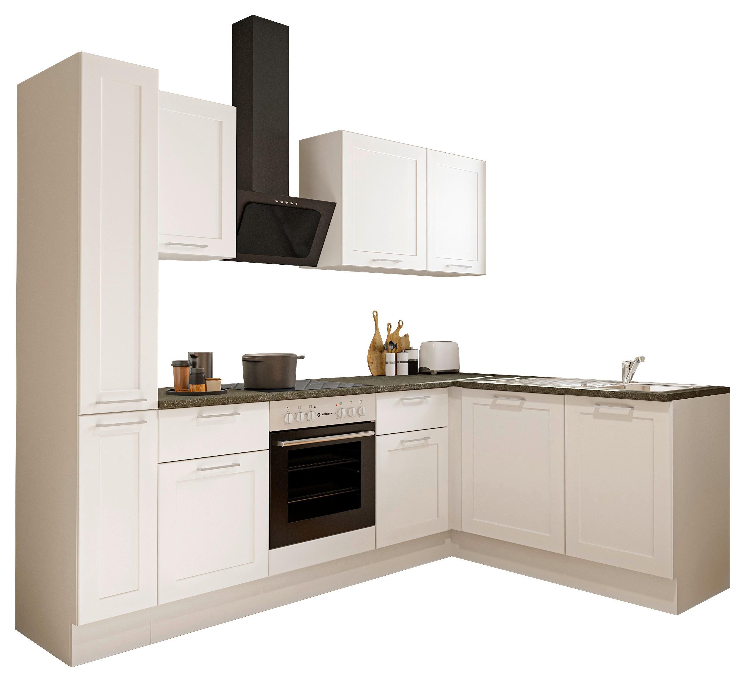 Eckküche Marseille L 250 White - Anthrazit/Weiß, Design, Holzwerkstoff (250/175cm) - MID.YOU