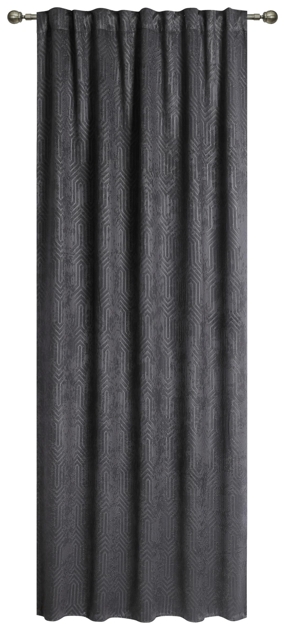 Készfüggöny Bianca - antracit, Romantik / Landhaus, textil (140/175cm) - James Wood