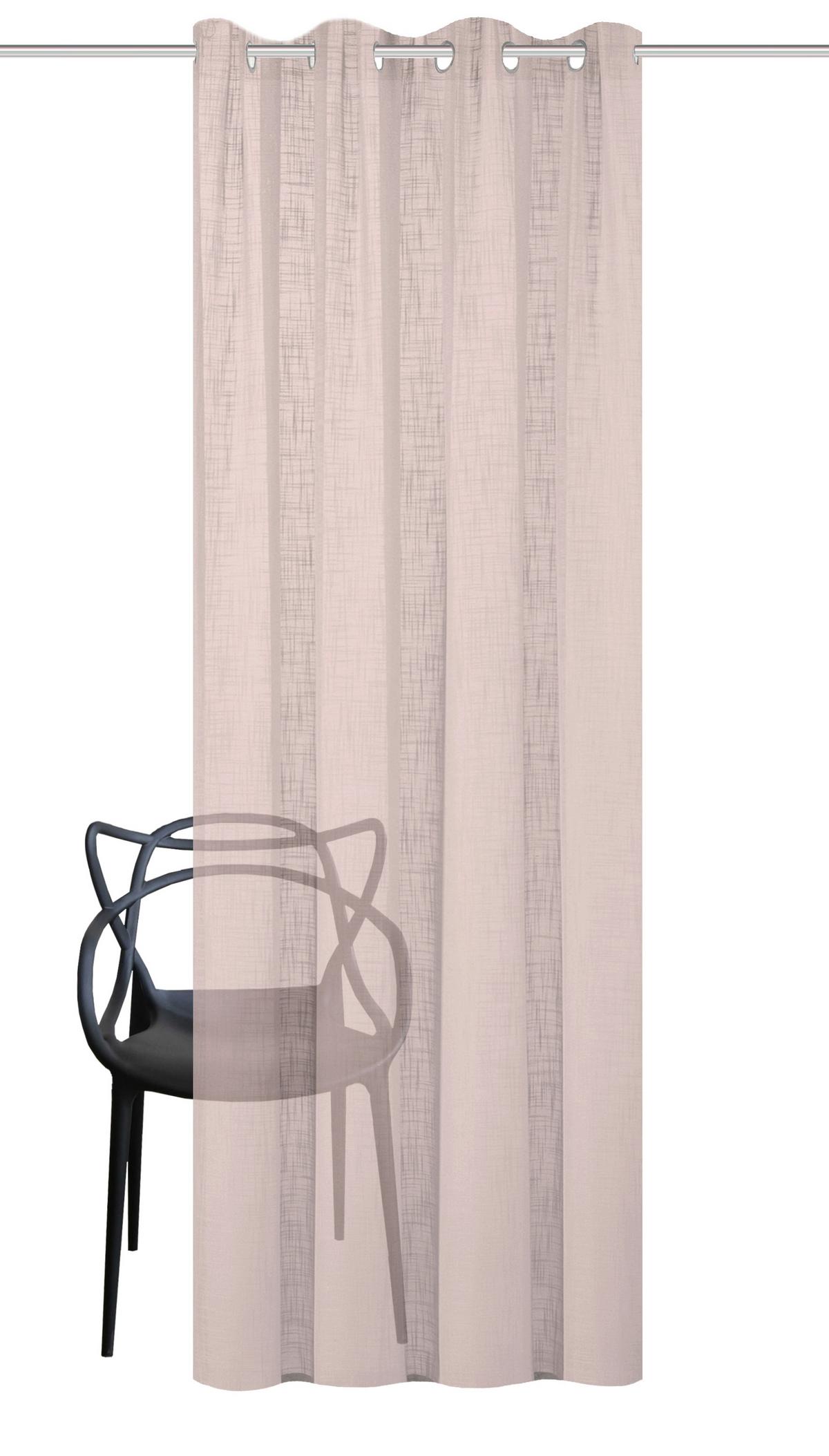 Ösenvorhang Softy - Rosa, Basics, Textil (140/245cm)
