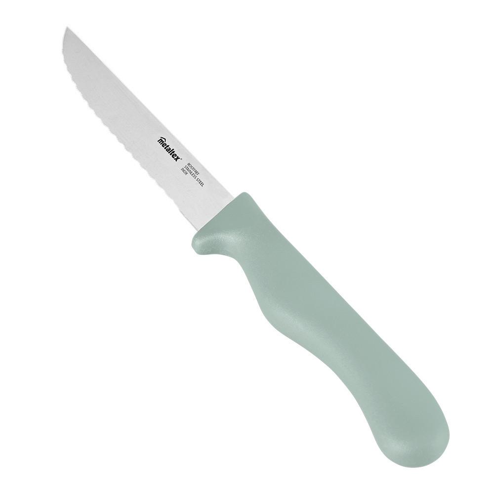 Steakmesser Meik Mint BxL: ca. 2,5x21,3 cm - Edelstahlfarben, Basics, Metall (2,5/21,3/1,4cm) - Metaltex