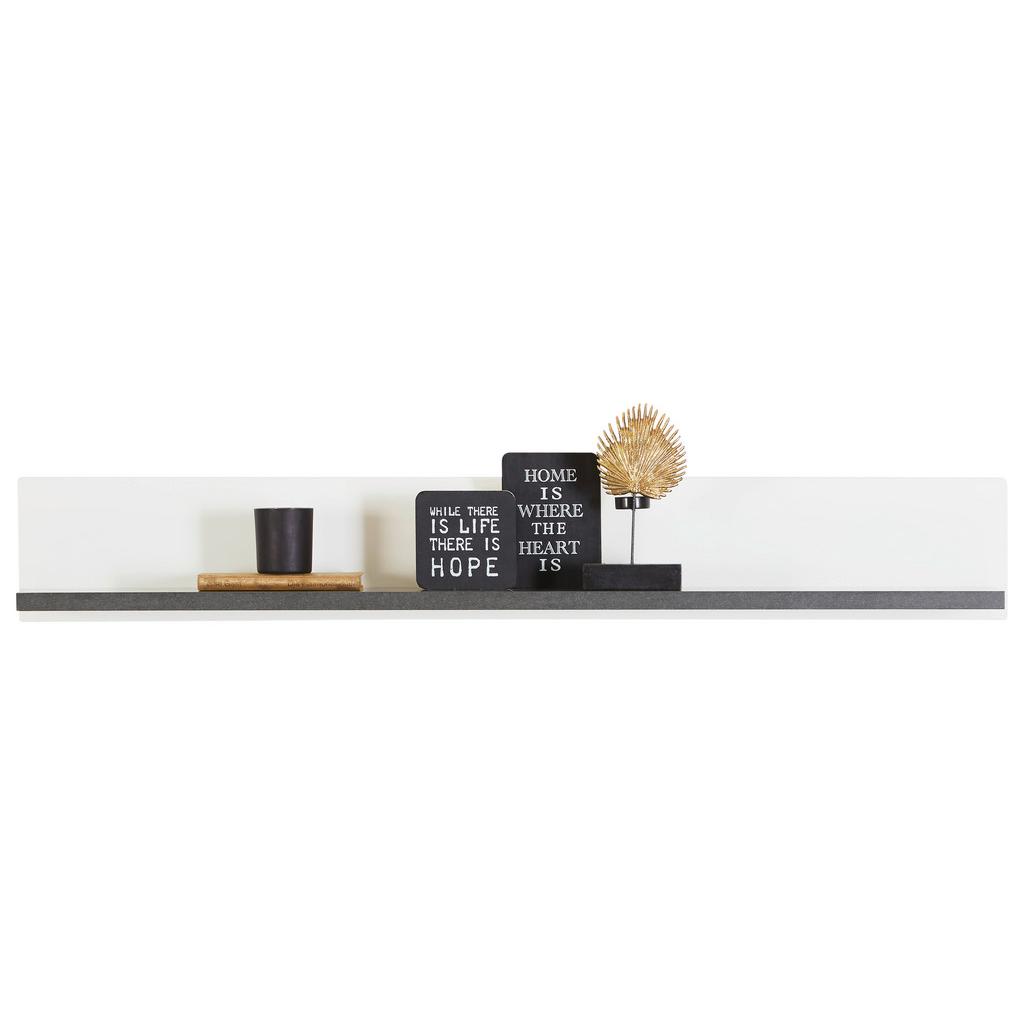 Wandboard Alassio B: 120 cm, Weiß/Matera