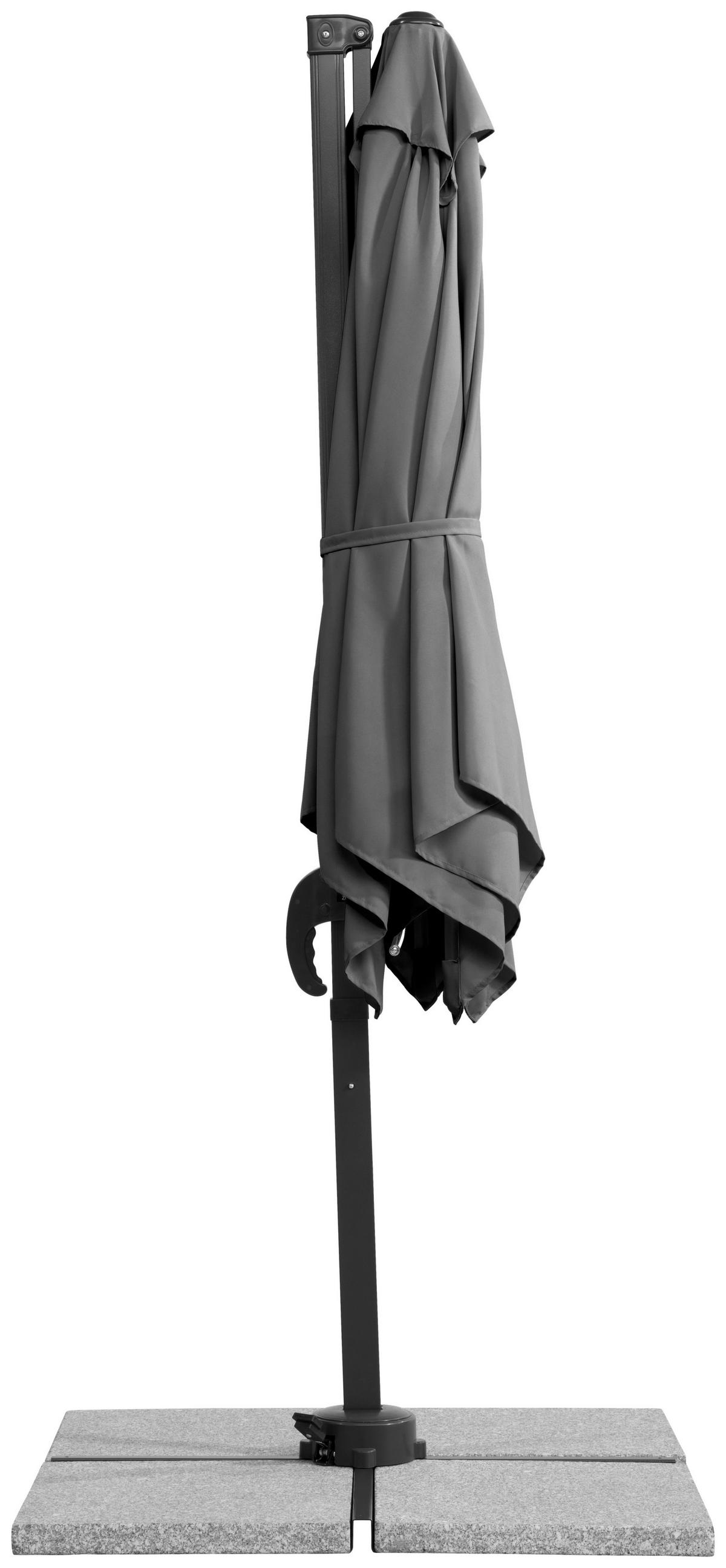 Ampelschirm Rhodos Junior BxHxT: 230x239x300 cm Anthrazit - Anthrazit, Basics, Textil/Metall (230/239/300cm) - Schneider