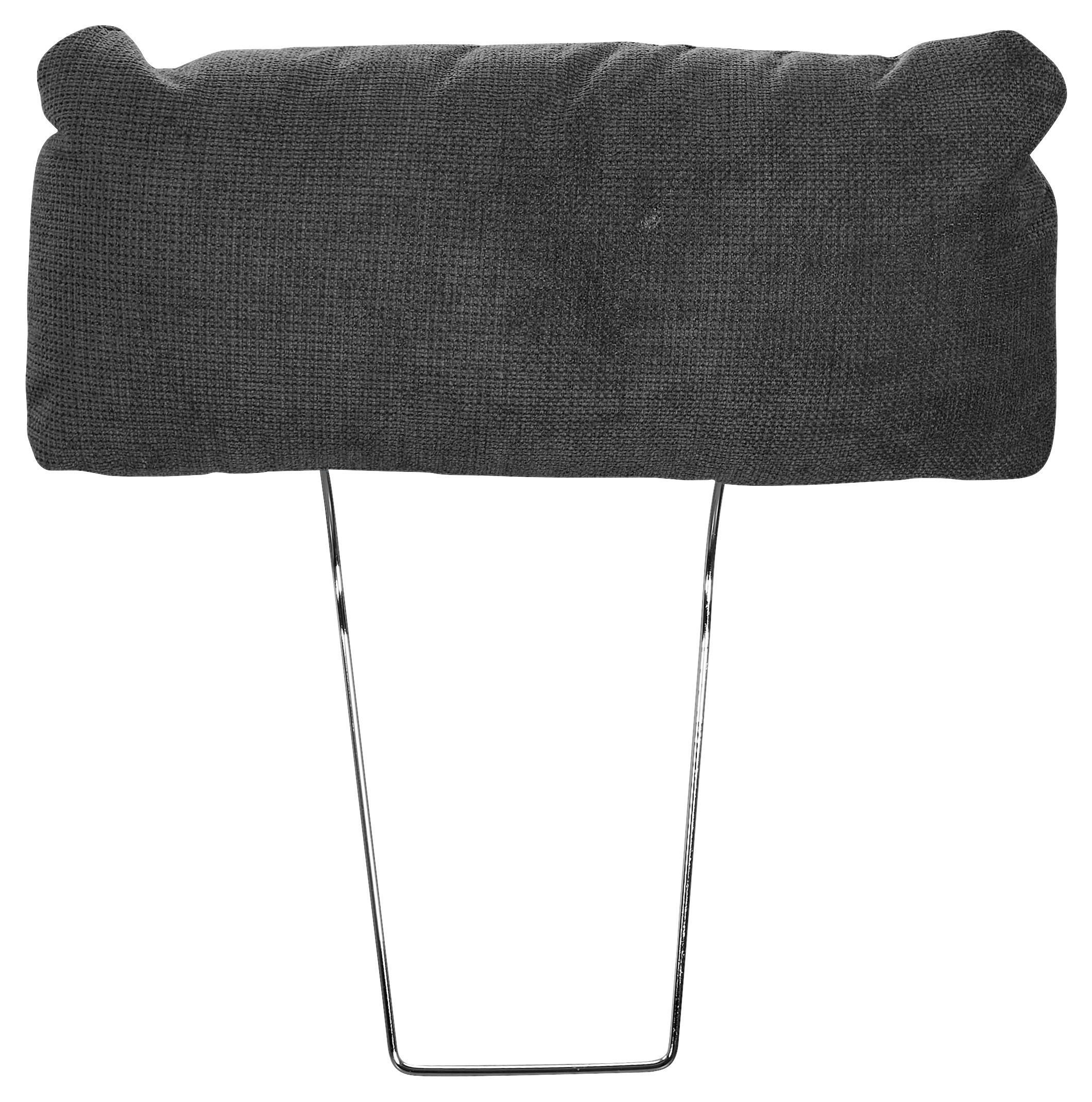 Kopfstütze Seaside Schwarz B: 54 Cm - Schwarz, KONVENTIONELL, Textil (54/60/18cm) - Luca Bessoni