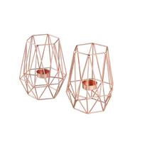 Teelichthalter-Set Eisen Kupferfarben - Roségold, Basics, Metall (9,5cm) - Echtwerk