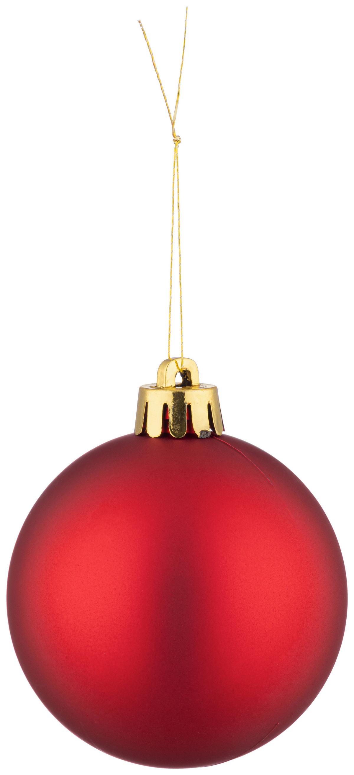 CHRISTBAUMKUGEL-SET Dirk, Rot, 90-teilig - Rot, KONVENTIONELL, Kunststoff - Luca Bessoni