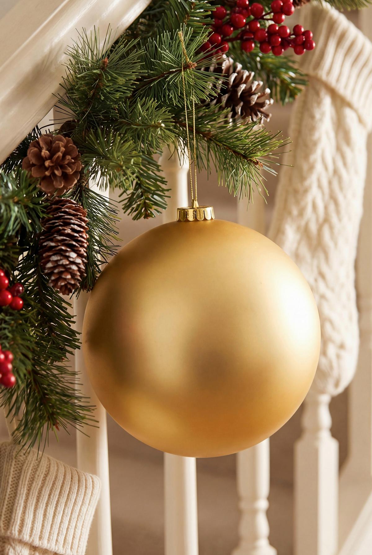 CHRISTBAUMKUGEL Daisy, Goldfarben - Goldfarben, KONVENTIONELL, Kunststoff (15cm) - Luca Bessoni
