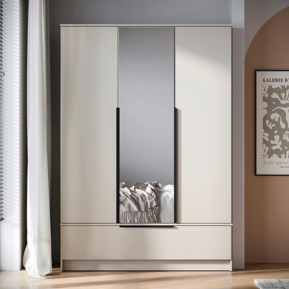 ŠATNÍ SKŘÍŇ SPIRIT - černá/kašmírová, Konvenční, kov/kompozitní dřevo (134,5/192,9/51cm) - P & B