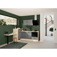 Eckküche Ip1200 - Eichefarben/Grau, Design, Holzwerkstoff (241/225cm) - Impuls