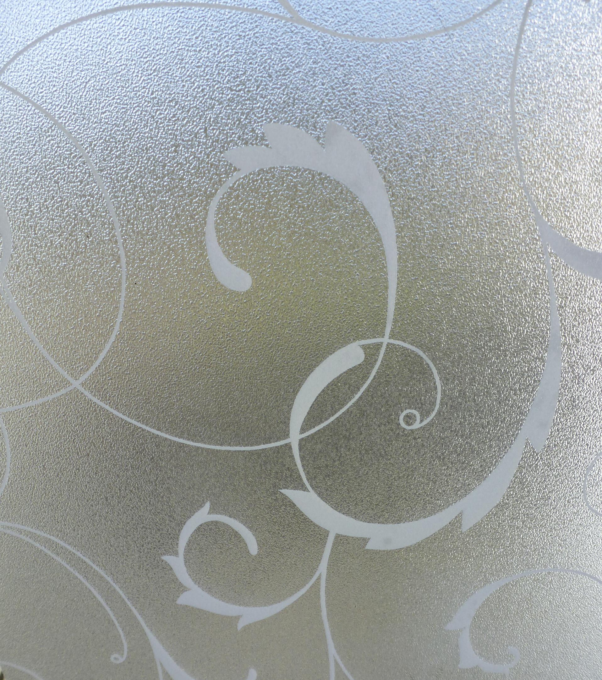Fensterfolie Statisch Haftend Wirbel-Design 150x67,5 cm - Transparent, KONVENTIONELL, Kunststoff (67,5/150cm)