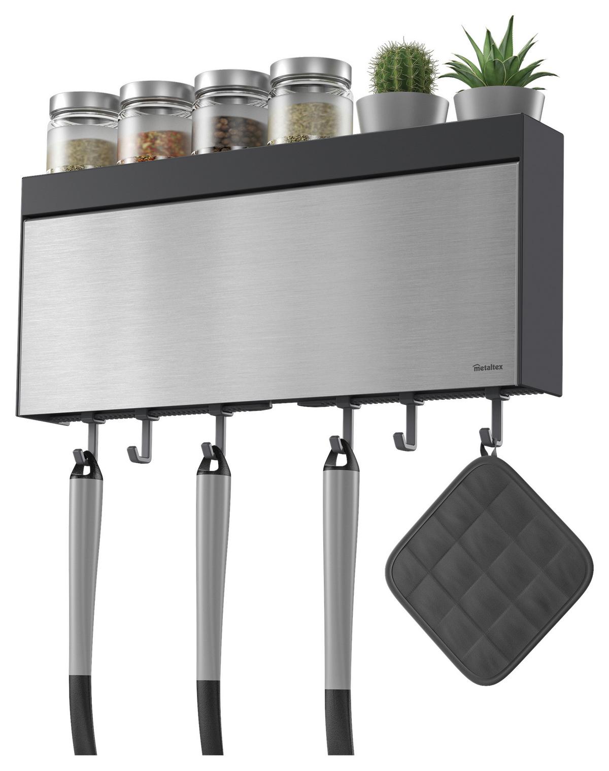 Küchenrollenhalter Mona - Schwarz, Basics, Kunststoff/Metall (38/6/17cm) - Metaltex