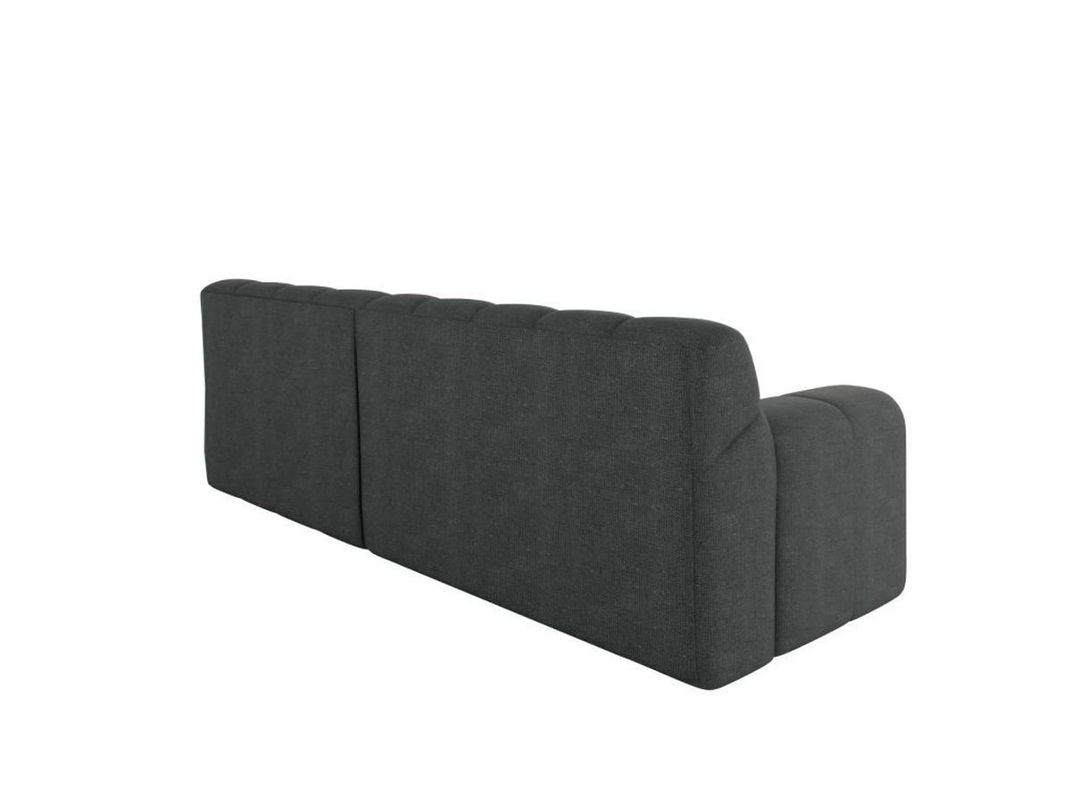 Designová sedačka KARL, pravá, antracitová - černá/antracitová, Moderní, textil/plast (287/169cm) - Bessagi Home