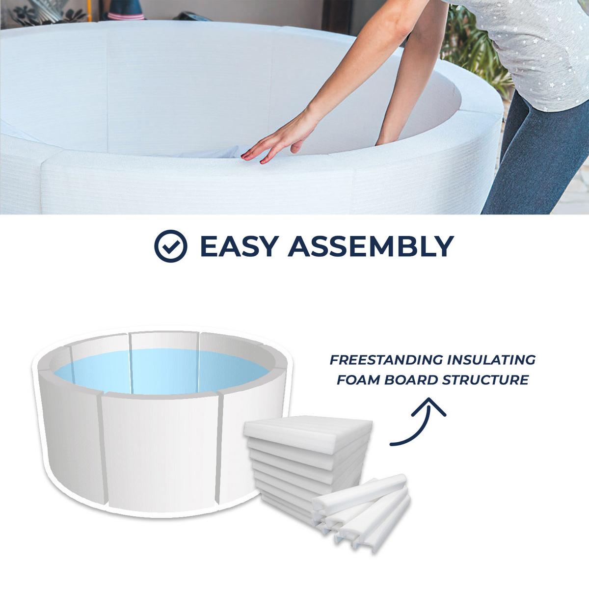 Whirlpool Metall  Netspa Vita Ø 268 cm + Möbel - Schwarz, Basics, Kunststoff/Metall (268cm)