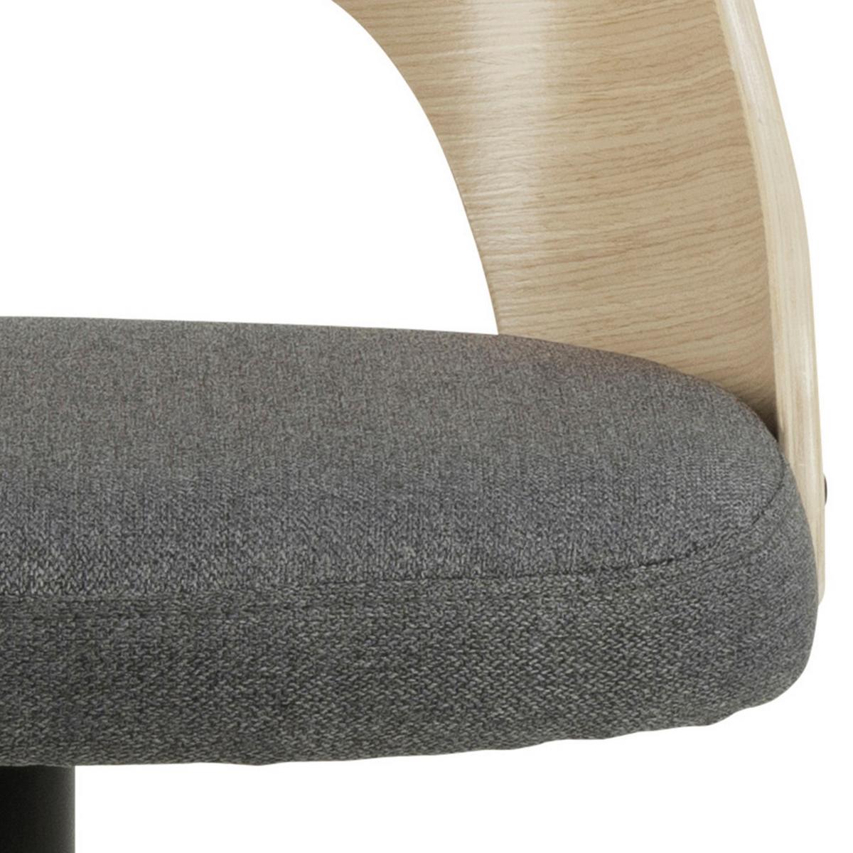 Barová židle LUCY - barvy dubu/černá, Design, kov/dřevo (47/113/51cm) - Mömax
