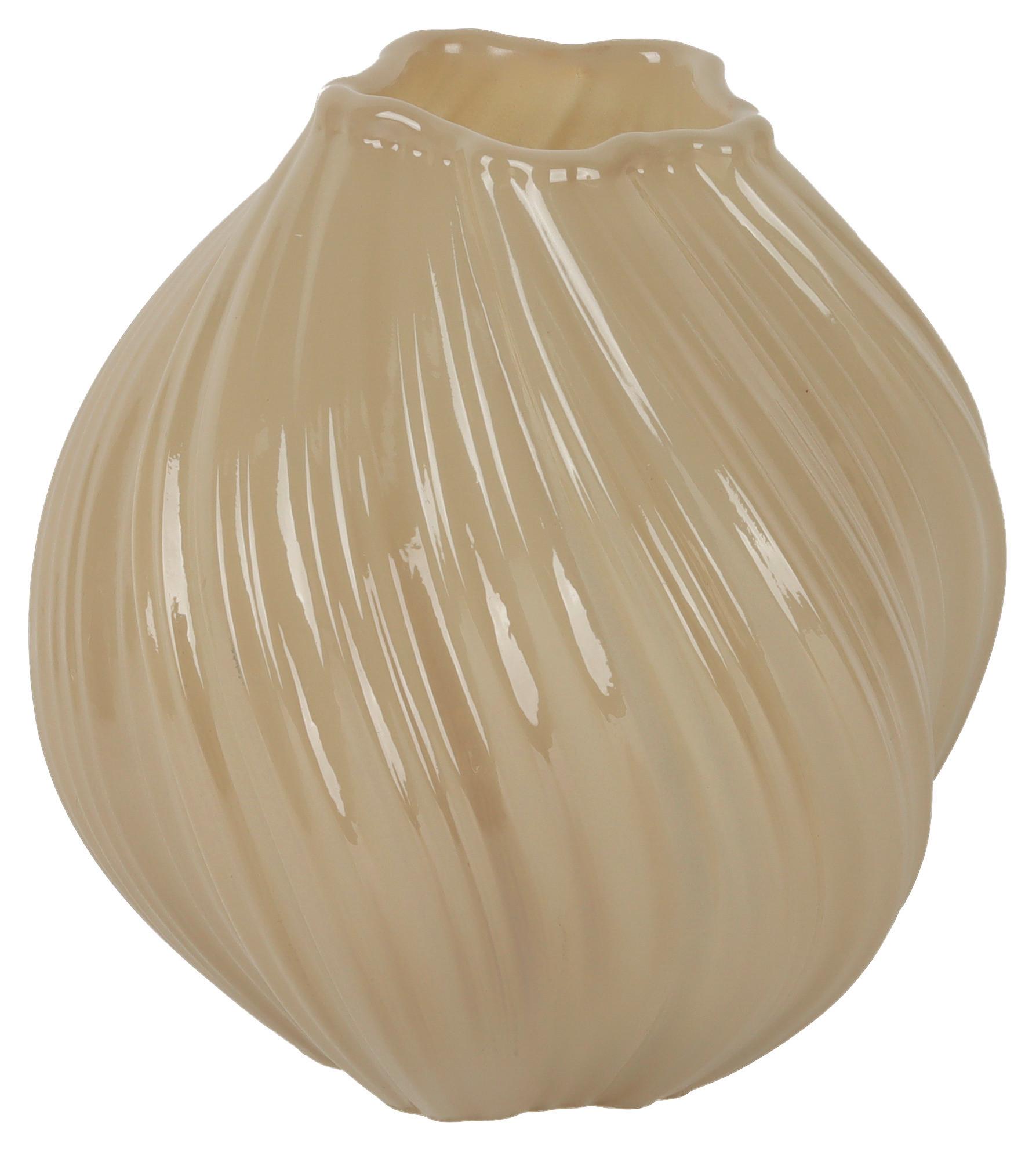 Váza LEINA - svetlohnedá, Romantik / Landhaus, sklo (16/17cm) - Mömax